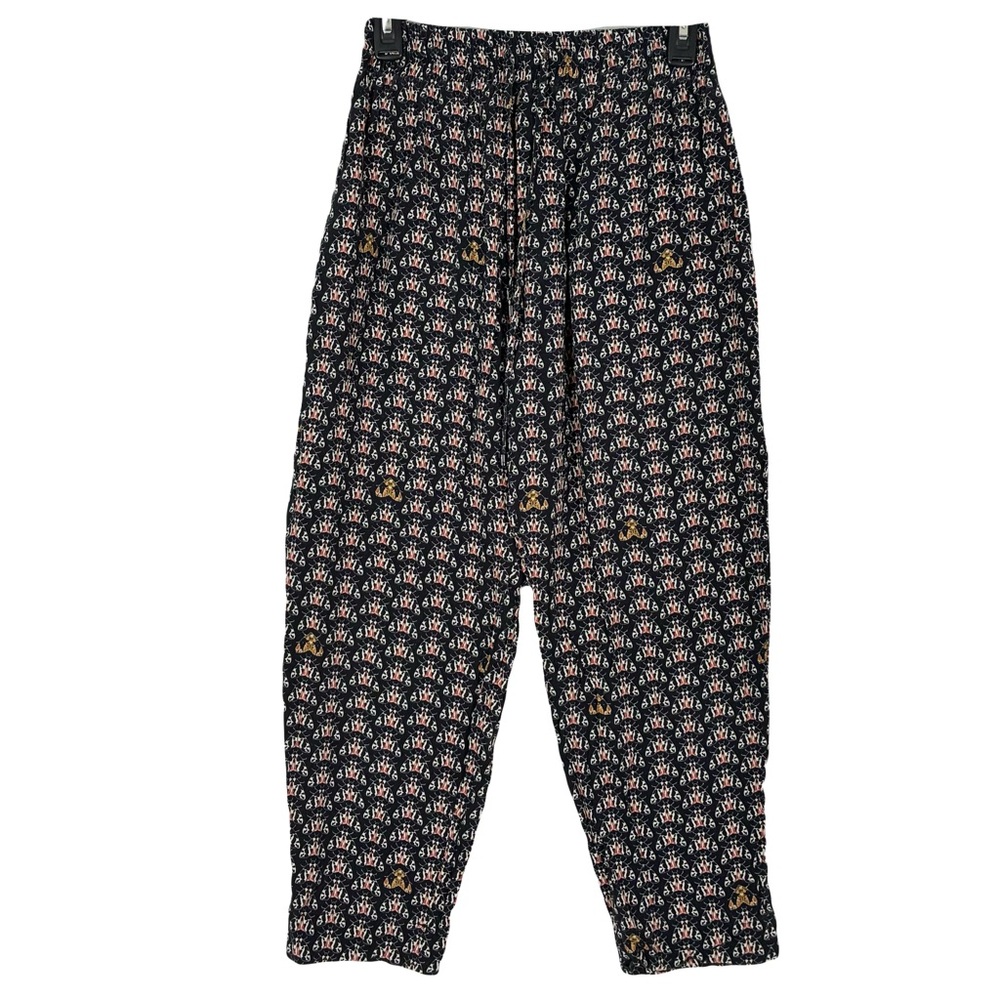 Osklen Brazil Pull On Drawstring Bug Insect Viscose Jogger Style Pant P/XS